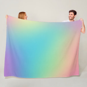 Gorgeous Rainbow Gradient Fleece Blanket