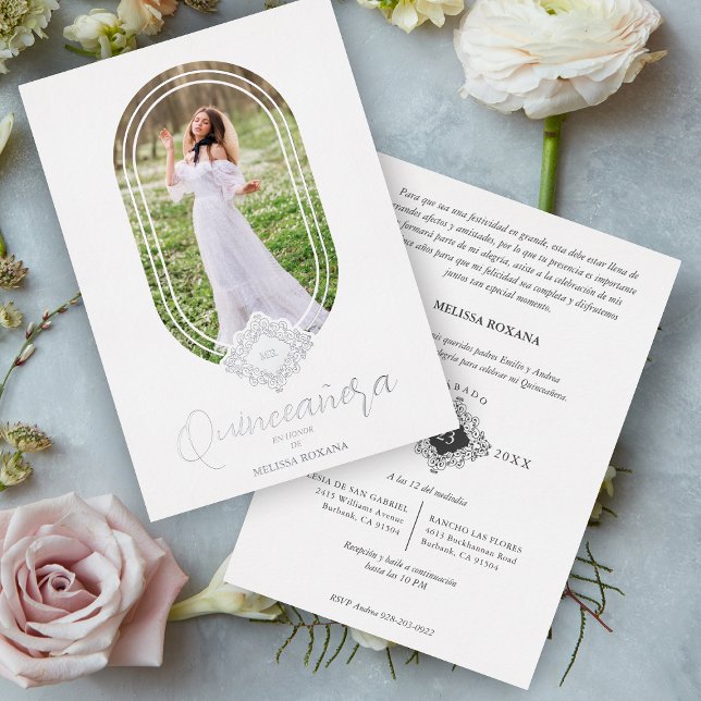 Gorgeous Real Oval Silver Spanish Quinceañera (Creator Uploaded)