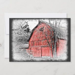 Gorgeous Red Barn Invitation