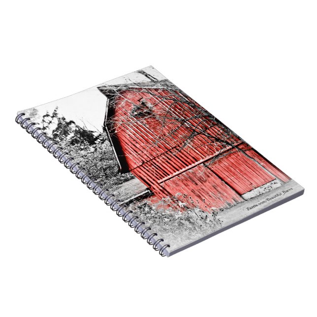 Gorgeous Red Barn Spiral Notebook (Right Side)