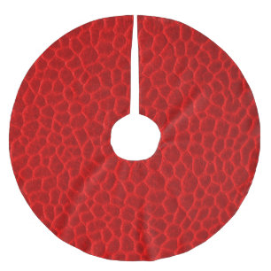 Gorgeous Red Leather Texture Brushed Polyester Tree Skirt