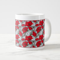 Gorgeous red poppies summer flowers pattern