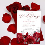 Gorgeous Red Roses & Silver Wedding Invitation<br><div class="desc">Gorgeous Red Roses & Silver Wedding Invitation

Romantic Wedding

See matching collection in Niche and Nest Store

Many thanks</div>