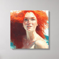 Gorgeous Redhead Emerging from the Water