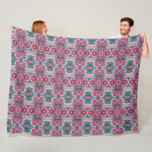 Gorgeous rose pattern in vintage look    fleece blanket