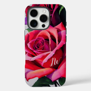 Gorgeous roses and custom text iPhone 16 pro case