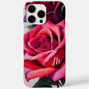 Gorgeous roses and custom text iPhone 16 pro max case