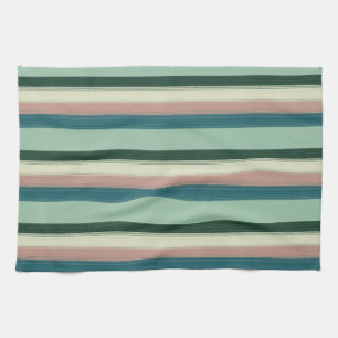 Gorgeous Sage Green Chic Striped Tea Towel