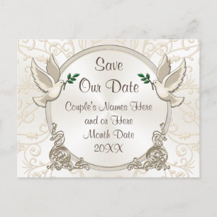 Gorgeous Save Our Date Customisable Colours, Text Announcement Postcard