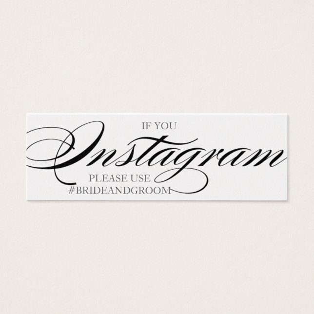 Gorgeous script font wedding instagram cards (Front)
