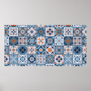 Gorgeous seamless pattern in a fashionable color p poster