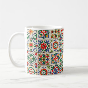 Gorgeous seamless pattern white colourful Moroccan Coffee Mug