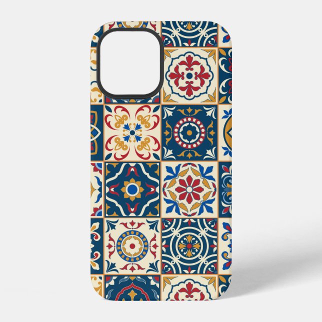 Gorgeous seamless pattern white colourful Moroccan iPhone Case (Back)