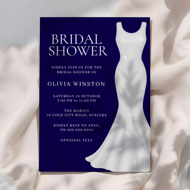 Gorgeous Shimmer Dress Bridal Shower Invitation (Creator Uploaded)
