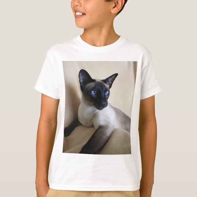 Gorgeous Siamese Cat Face T-Shirt (Front)