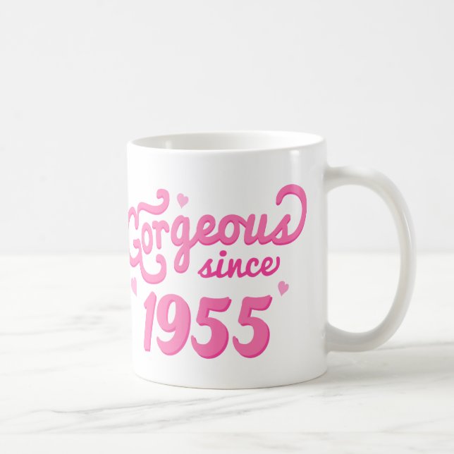 Gorgeous Since 1955 Birthday Gift for Her Coffee Mug (Right)