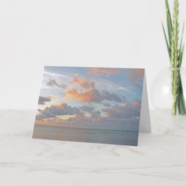GORGEOUS SKY AND CLOUDS OVER CARIBBEAN CARD (Front)