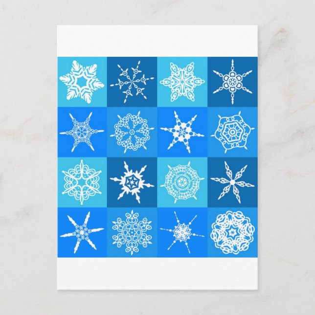 GORGEOUS SNOWFLAKES POSTCARD (Front)