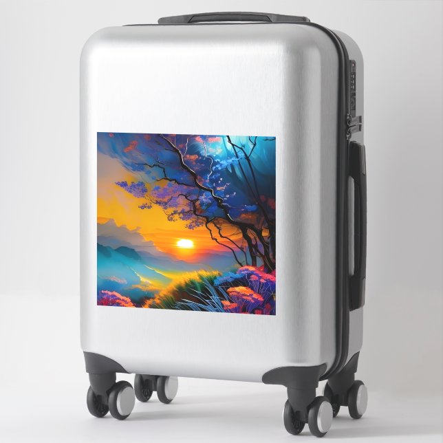 Gorgeous Sunrise over pond  (Suitcase)