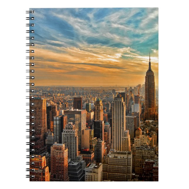 Gorgeous Sunset in Manhattan, New York City Notebook (Front)