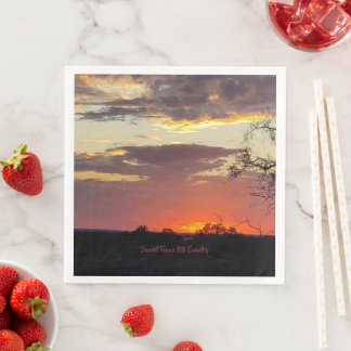 Gorgeous Sunset Texas Hill Country Napkin