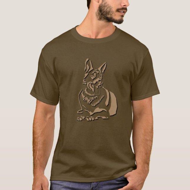 Gorgeous Tan German Shepherd Men's T-Shirt (Front)