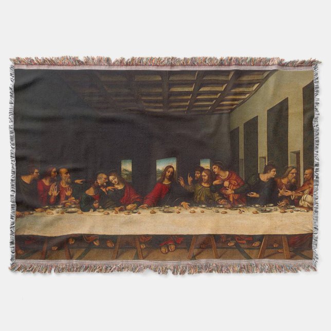 Gorgeous The Last Supper Art Throw Blanket (Front)