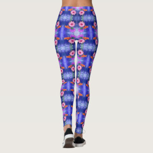 Gorgeous Three Colour Gerberas - Drawing Art - Leggings