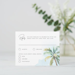 Gorgeous Tropical Beach Island Wedding Reply Card