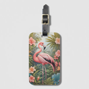 Gorgeous Tropical Pink Flamingo Bird Luggage Tag