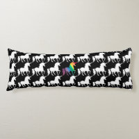 Gorgeous Unicorn Rainbow Black & White Pattern