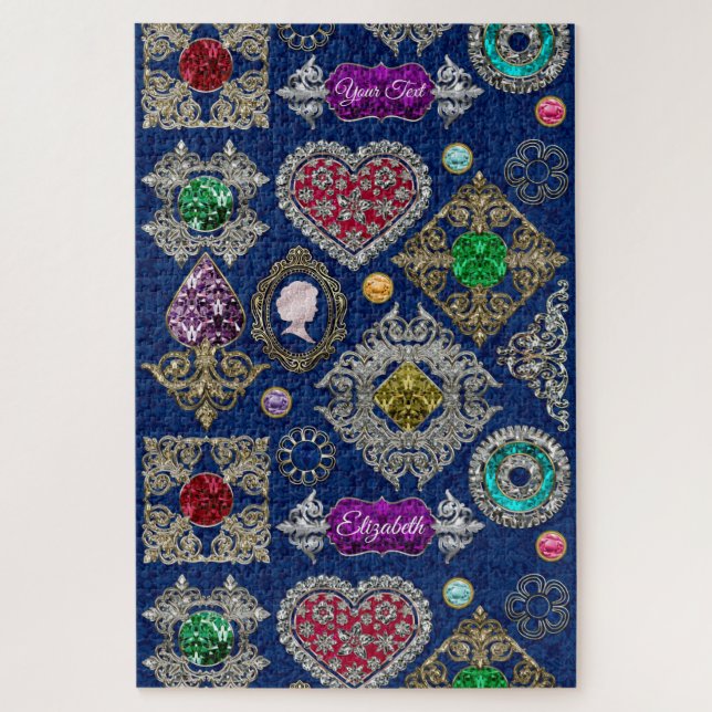 Gorgeous Victorian Jewellery Brooch Gemstone Jigsaw Puzzle (Vertical)