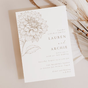Gorgeous Vintage Boho Floral Wedding Invitation