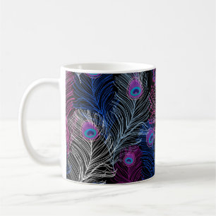 Gorgeous Vintage pattern of peacock feathers on a Coffee Mug
