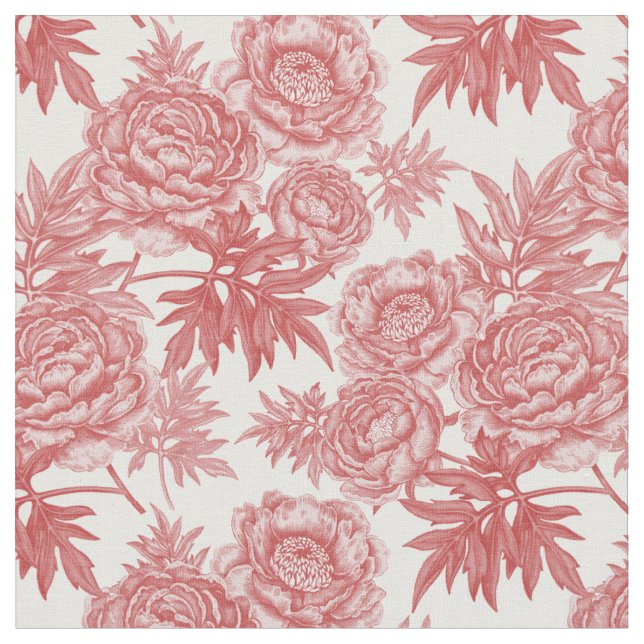 Gorgeous Vintage Toile Fabric (Close Up)