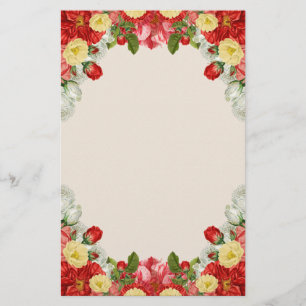 Gorgeous Vintage Victorian English Garden Floral Stationery