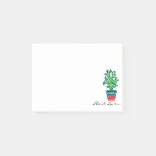 Gorgeous Watercolor Cactus In Beautiful Pot Post-it Notes