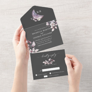 gorgeous watercolor fall floral all in one invita invitation