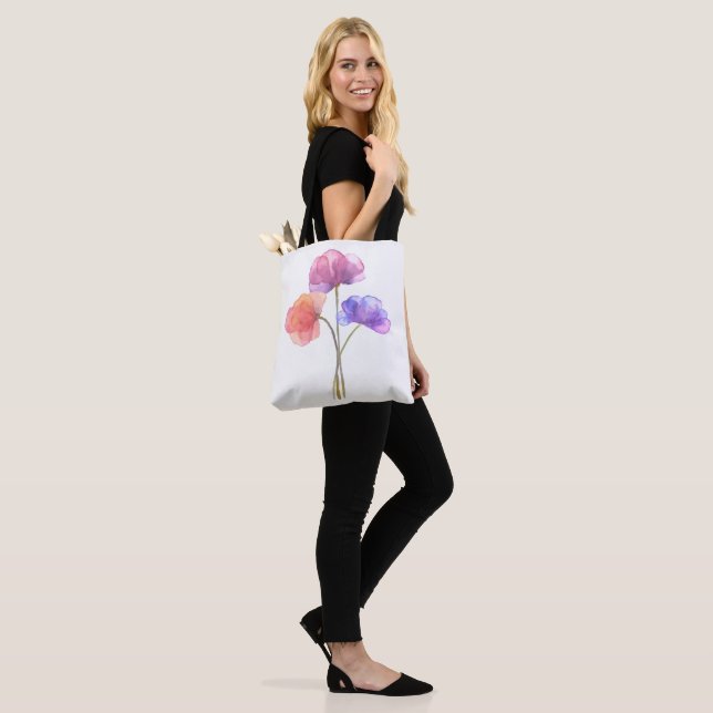 Gorgeous Watercolor Painting of Flowers  Tote Bag (On Model)