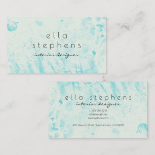 Gorgeous Watercolor Sea Green Business Card