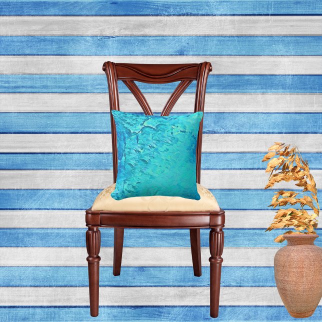 Gorgeous Watercolor Tropical Ocean Theme Design Cushion (Creator Uploaded)