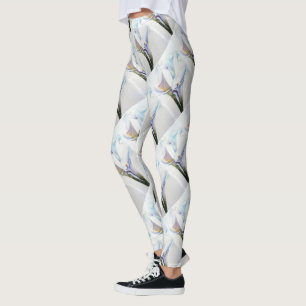 GORGEOUS WHITE CALLA LILIES   FLORAL LEGGINGS