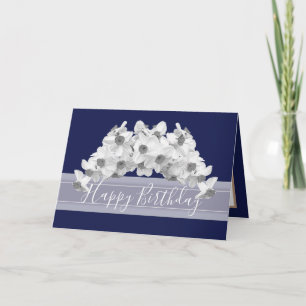 Gorgeous White Daffodils Pretty Bouquet Birthday Card