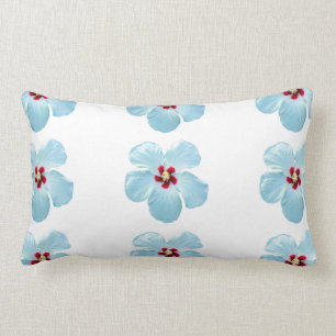 Gorgeous White Hawaiian Hibiscus Flower Pillow