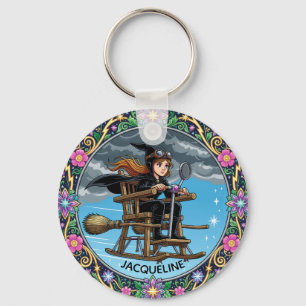 Gorgeous Witch Aviator Key Ring