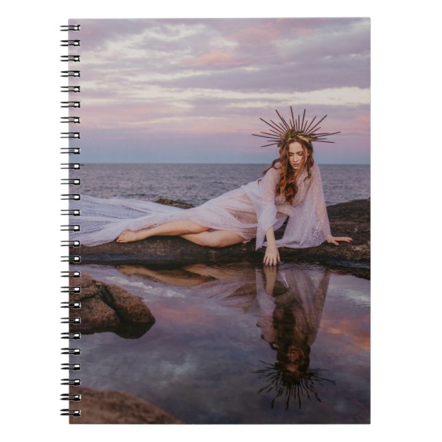 gorgeous women and sea spiral note book  (Front)