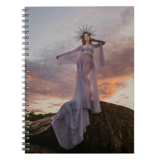 gorgeous women standing on rocks spiral note book