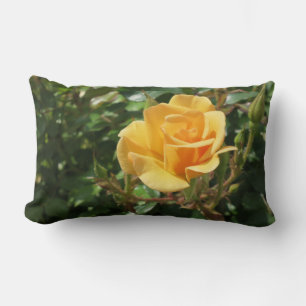 Gorgeous Yellow Rose Lumbar Pillow