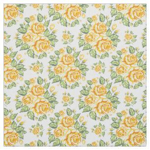 Gorgeous Yellow Roses Fabric