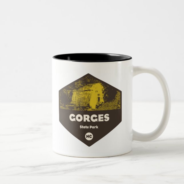 Gorges State Park North Carolina Two-Tone Coffee Mug (Right)